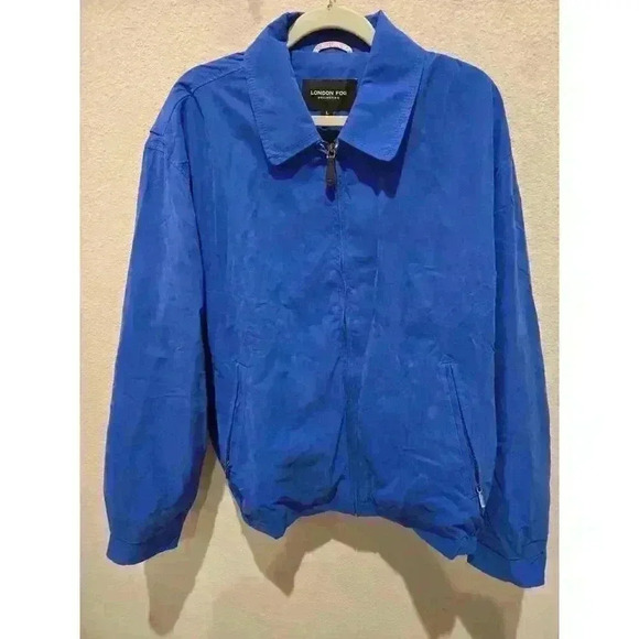 London Fog Other - London Fog Men's Blue Windbreaker Golf Jacket Size L Zip Front Gorpcore Casual